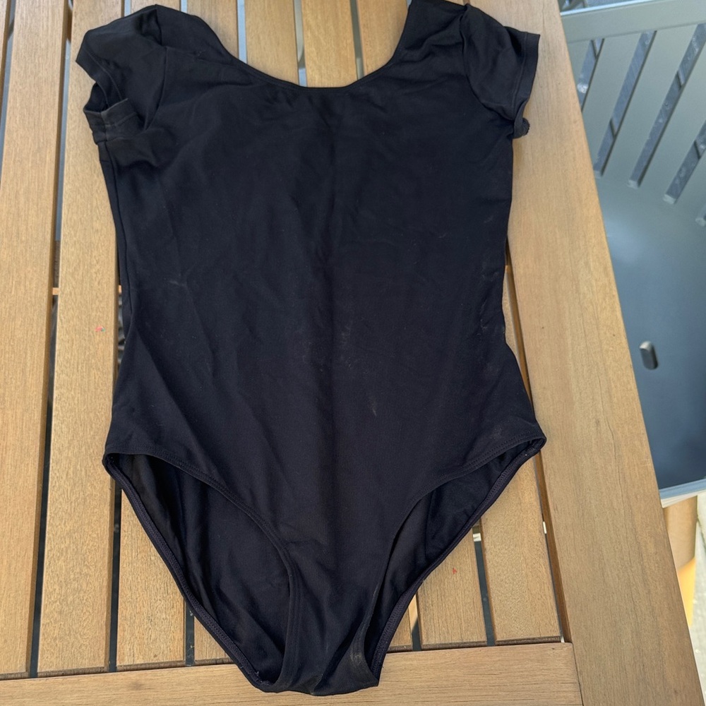 BLOCH Ballet Black Short Sleeve Leotard Bodysuit